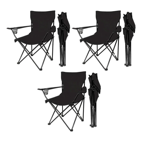 Combo X3 Sillas Plegables Camping Apoyabrazo Sillon Director - comprar online