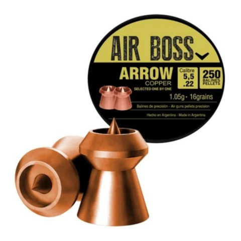 Balines Apolo Arrow Cobreados 5.5 X250u - Punta Hueca - Swat