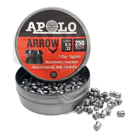 Balines Apolo Arrow 5.5 X250u - Punta Hueca - Combo X5