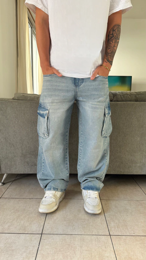 BAGGY CARGO AQUA - comprar online