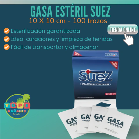 Gasa estéril Suez - 10 x 10 cm
