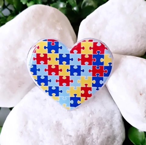 Bótom Coração Quebra Cabeça Diversidade (mod.02) - comprar online