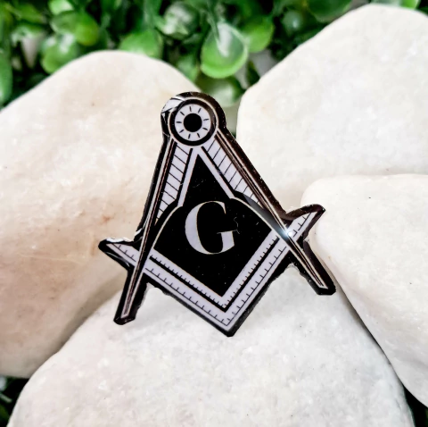 Bótom do Esquadro e o Compasso (Preto) - comprar online