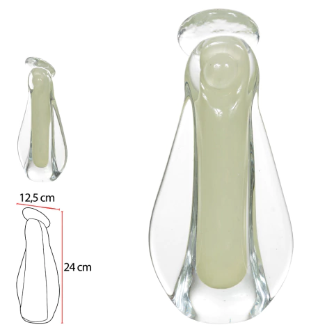 Santa em Vidro Tipo Murano Verde Grande - comprar online