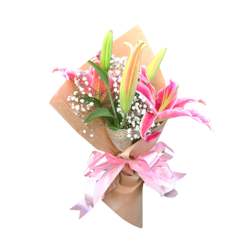 Ramalhete de Lírio Rosa Escuro