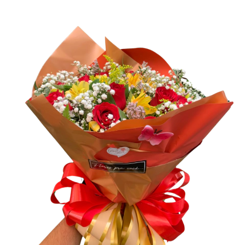 Buquê de Rosas 12 (com astromelias)