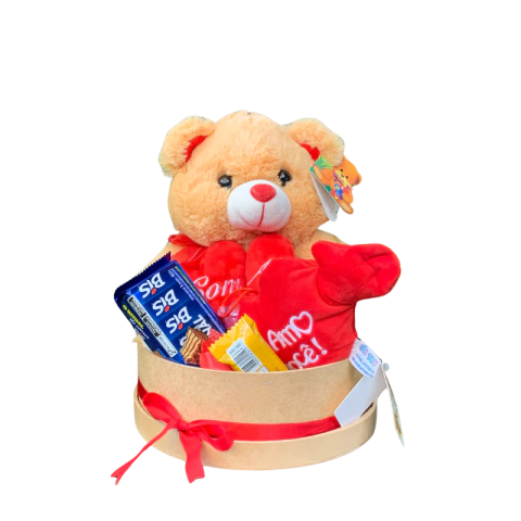 Cesta de Chocolates, Pelúcia e Guarda joias Circular