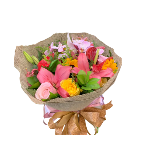 Buquê de Flores do Campo com Orquídea