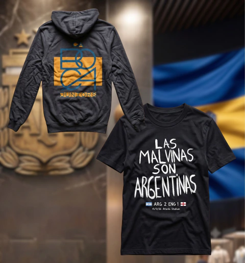 Promo: CA Boca Juniors - Buzo + Las Malvinas son Argentinas - Remera