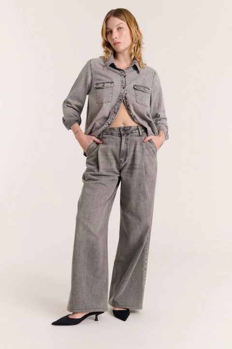 JEAN WIDE LEG ROSE - comprar online