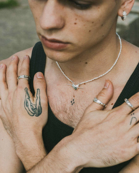 Choker Cupido - enchapado en Plata