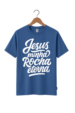 Camiseta Premium Cristã - Jesus Minha Rocha Eterna na internet