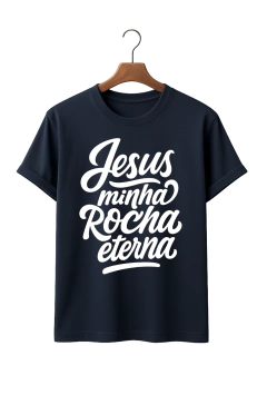 Imagem do Camiseta Premium Cristã - Jesus Minha Rocha Eterna