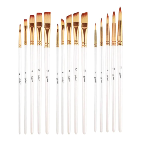 Set De Pinceles Xin Bowen X 15 Óleo, Acrílico Acuarela