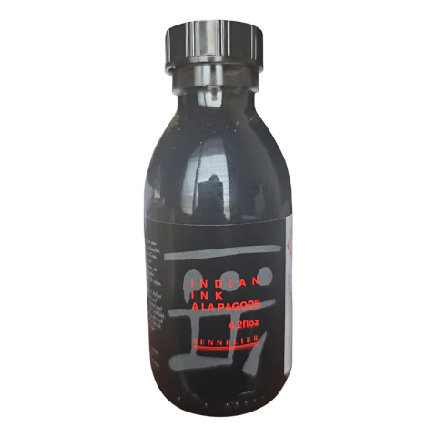 Tinta China Sennelier Negra 125 Ml Profesional