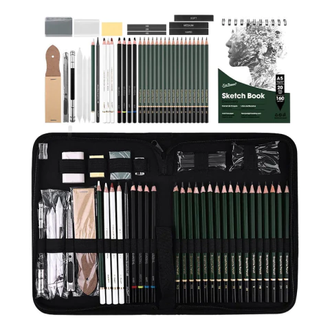 Xin Bowen Set De Dibujo Con Cartuchera 42 Piezas