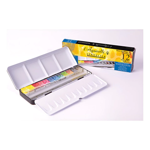 Acuarela Sennelier Artista Profesional 12 Pastillas +12 Comp