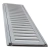 CONJUNTO GRELHA 10X100CM ALUMINIO ESCOVADO 802220 GDA