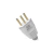 PLUGUE 2P TERRA 10A BRANCO EMB GRANEL CONNECT 071EB ENERBRAS