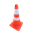 CONE PVC REGIDO 75CM LARANJA E BRANCO PASTCOR