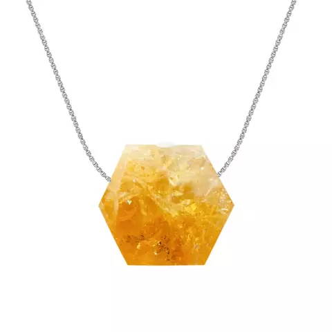 Colar Difusor de Citrino - Coleção Favo | Naturezza Perfumeiras