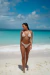 Triángulo Rosado Tramado Crema - Marina Martorell Swimwear