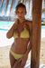 Triángulo Texturado Cuadrille Amarillo Argolla - Marina Martorell Swimwear