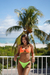 Top Cami Combinado Texturado Morley Naranja Fluo y Verde Fluo - Marina Martorell Swimwear