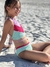Conjunto Teenagers Top Trío Texturado Morley Lila Fucsia y Aqua - Marina Martorell Swimwear