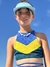 Conjunto Teenagers Top Trío Texturado Morley Celeste Amarillo y Verde Marino - comprar online