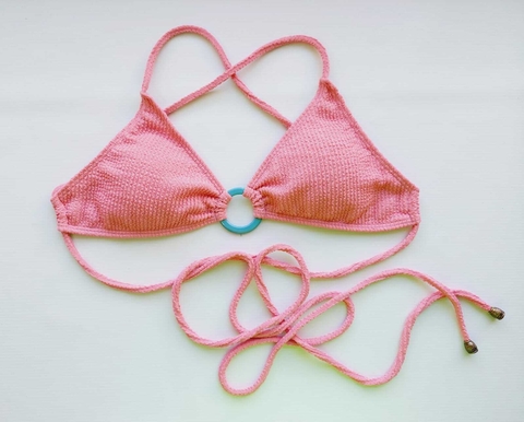 Top Ibiza Texturado Rosa