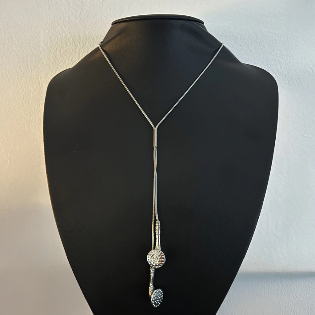 Silver Earbuds Necklace