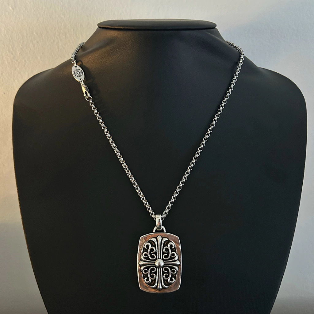 Necklace Cross "Chrome"