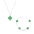 Conjunto Trevo Verde em Prata 925 – Colar + Pulseira