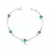 Pulseira de Prata Coração Verde
