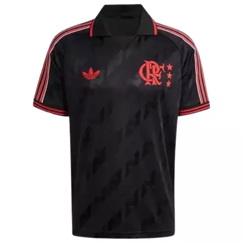 Camisa Flamengo Lifestyle 2025 Torcedor Adidas Masculina - Preta - comprar online