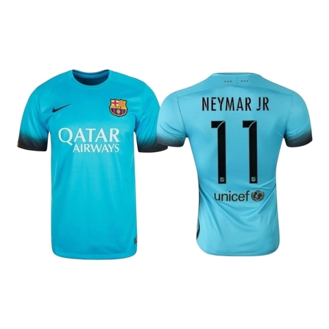 Camisa Retrô Barcelona III 2015/16 - Masculina Nike - Azul com detalhes em preto