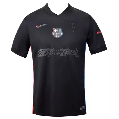 Camisa Barcelona II 24/25 - Torcedor Masculina - Preta + Travis Scott - comprar online