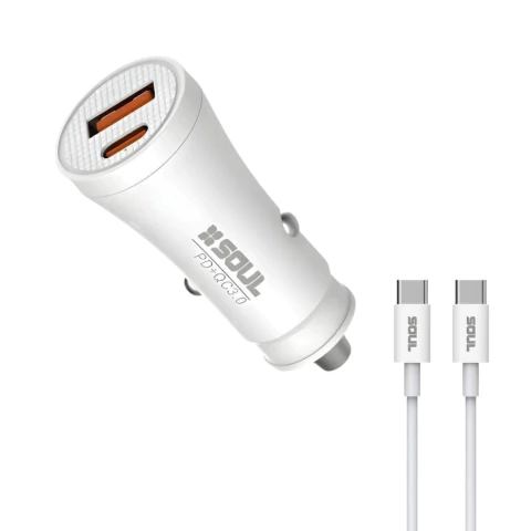 Cargador Rápido Para Auto Encendedor 38w Usb Tipo C Pd + Qc