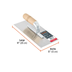 LLANA DIENTES TRIANGULAR 28X13 CM 6 REMACHES TRUPER - tienda online