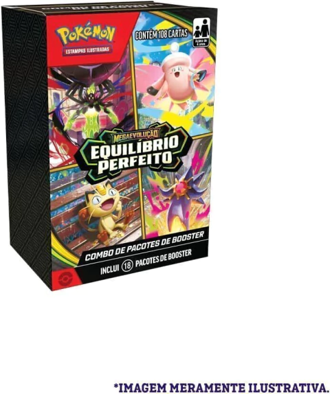 Pokémon TCG Combo de Booster ME03 Equilíbrio Perfeito 18 Boosters - Blister - Pack
