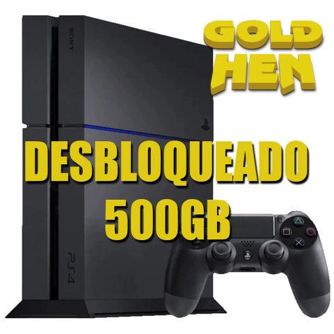 Console Desbloqueado GOLDHEN PS4 Fat 500GB Seminovo - CHEIO DE JOGOS - comprar online