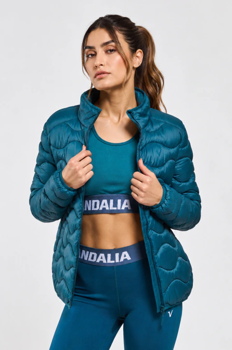 Campera Puffline - Petroleo