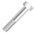 Parafuso Sextavado 5.8 MA M16x80 Rosca Parcial Zincado
