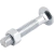 Parafuso Frances com Porca 3/8x3 Zincado Branco - Bassotto Suprimentos