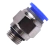 Conexão Reta Macho Tubo 8mm x 1/2 Rosca BSP