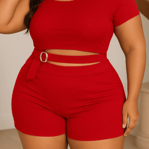 Short Plus Size Feminino Cintura Alta – Moda Verão, Confortável e Elegante G ao G2 , Promoção(Azul Marinho,GG-48) - comprar online