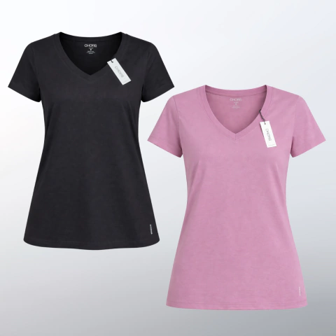 Pack x 2 Remeras Cuello V Mujer