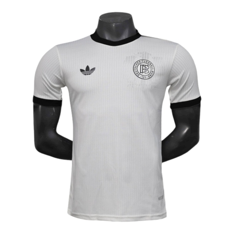 Camisa Seleção Alemanha Edição de Aniversário I 25/26 - Jogador Adidas Masculina - Branca com detalhes em preto