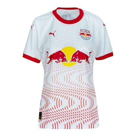 Camisa Red Bull Bragantino I 25/26 - Torcedor Puma Feminina - Branca com detalhes em vermelho